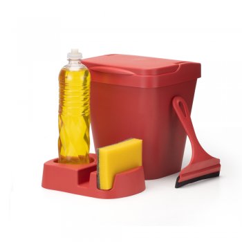 KIT PIA ELEGANCE- VERMELHO/BEGE/CINZA/ROSA/SORTIDO - 18x18x21 cm - 4,8L