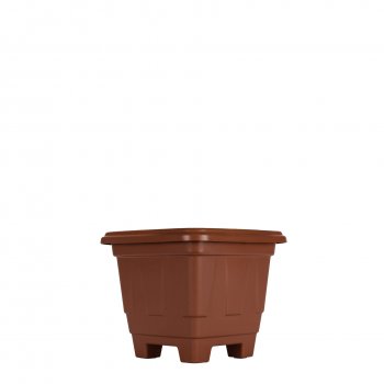 VASO QUADRADO N°1 TERRACOTA - 12,5x12,5x11 cm - 1L